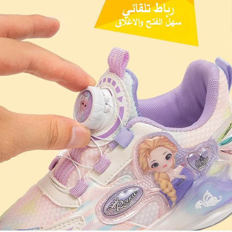 Frozen Magic: Disney Girls' Winter Sneakers , Breathable Design, and Leather Top for Stylish look! - IRRAKIDS