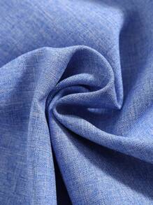Ensemble décontracté d'été pour garçon : chemise bleu à manches courtes et pantalon marron