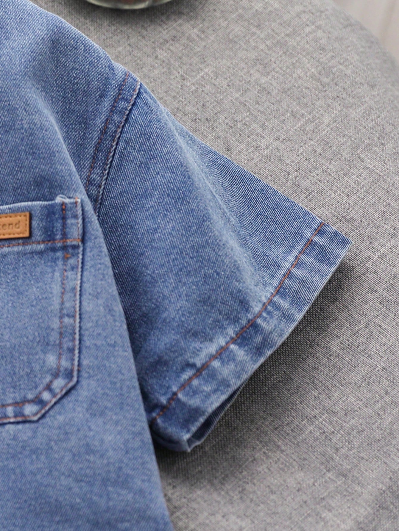Toddler Boys 3-Piece Denim Summer Set: Shirt, T-shirt & Shorts