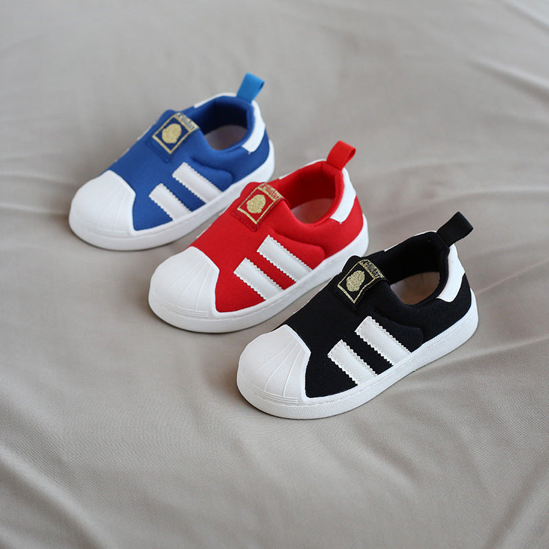 Baskets Xiaoliubao pour tout-petits – Chaussures à coque anti-collision pour garçons et filles