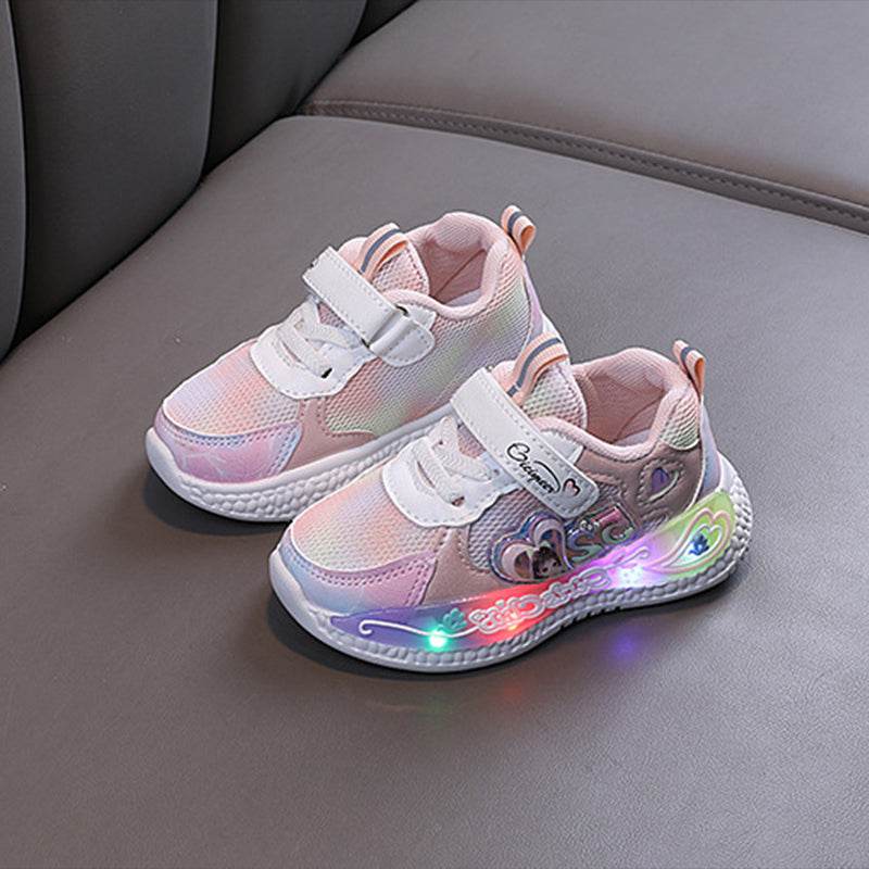 2023 New Breathable Girls LED Lighting Shoes Casual Sports Shoes - IRRAKIDS