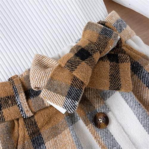trendy 2Pcs Autumn Ensemble – Stylish Long Sleeve Tops and Playful Plaid Skirts - IRRAKIDS