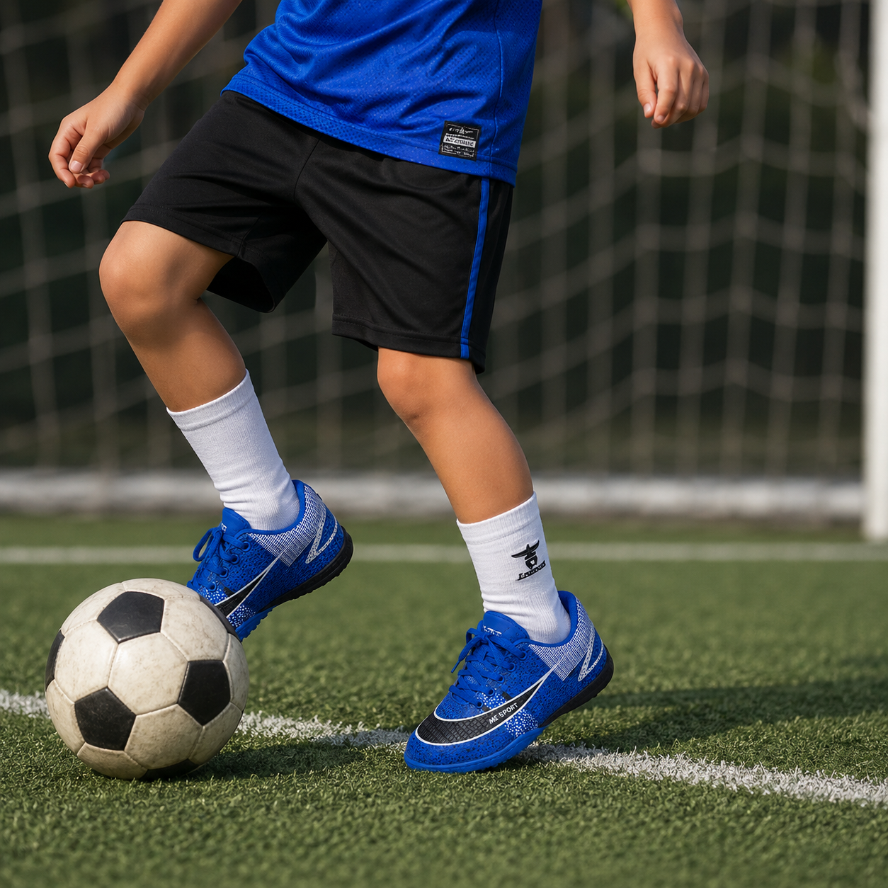 Chaussures de football légères pour enfants – Baskets de sport antidérapantes,