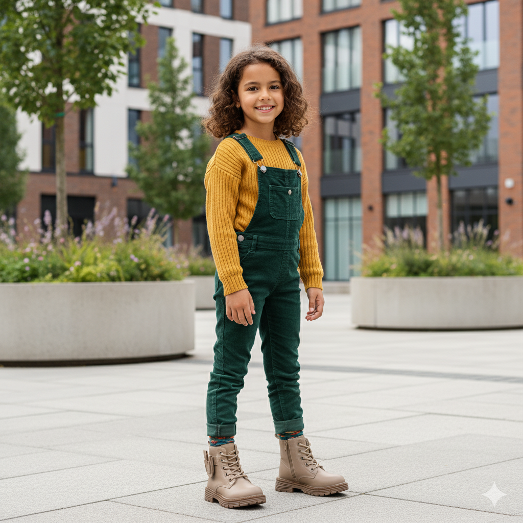 Bottes pour filles : coupe ajustée à lacets, semelle crantée