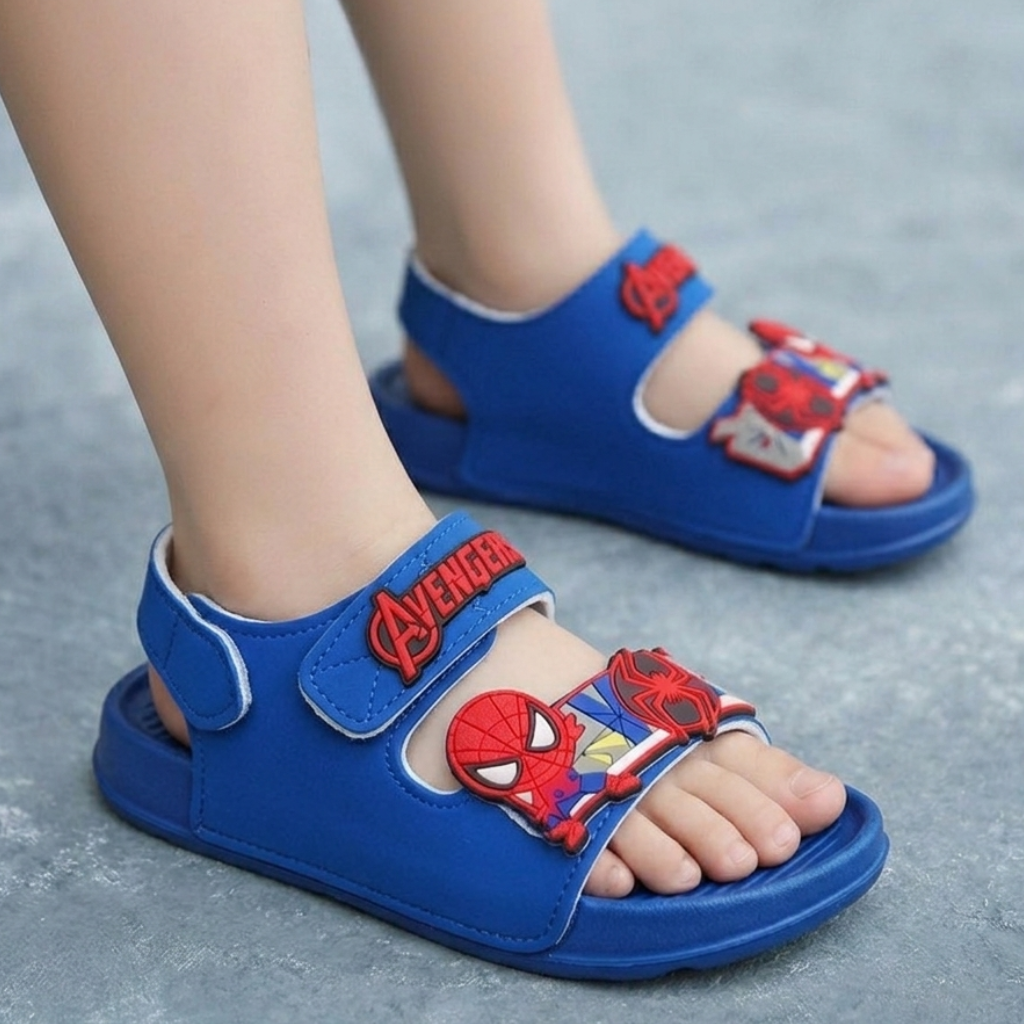 Kids Avengers Summer Sandals – Lightweight Comfort with Spider Design