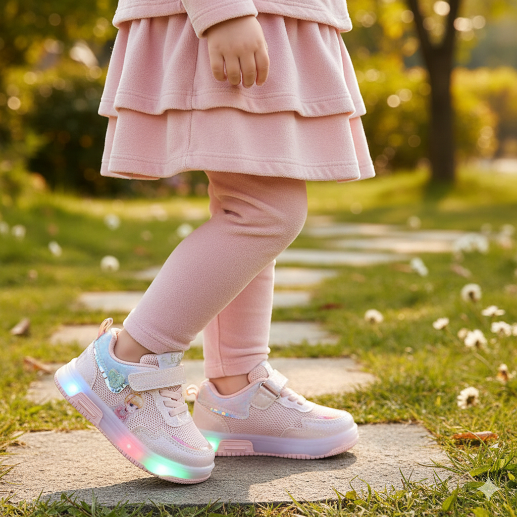 Kids Princess Light-Up Sneakers for Girls