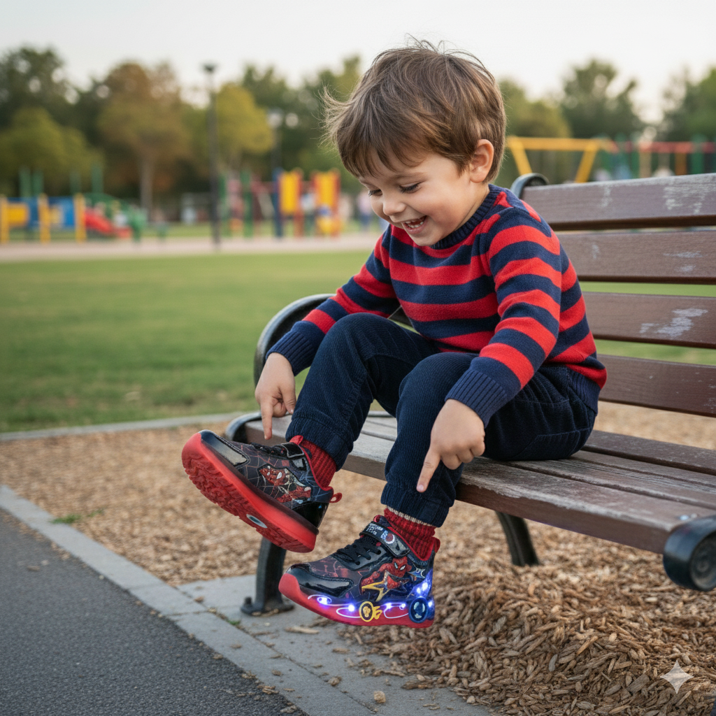 Baskets lumineuses Spider-Man pour enfants
