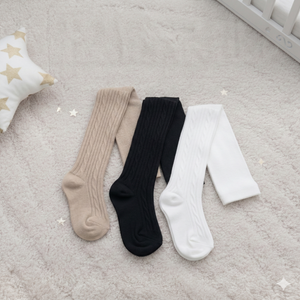 Girls Ribbed Cotton Tights – Soft, Stretchy & Everyday Comfort