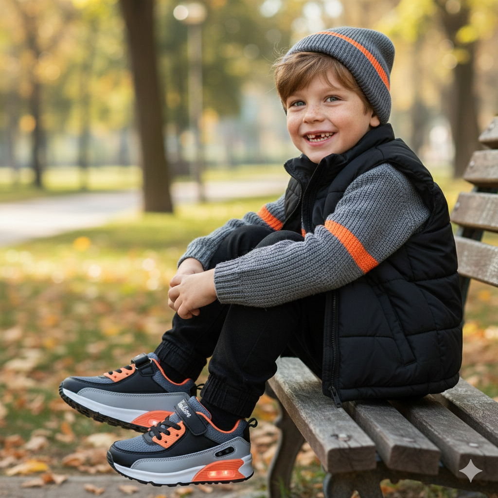 Kids Trendy Air Cushion Sneakers – Lightweight, Comfortable & Stylish Sports Shoes