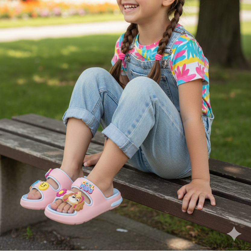 Sandales à enfiler pour enfants avec motifs de dessins animés – Chaussons d'été souples, légers et antidérapants