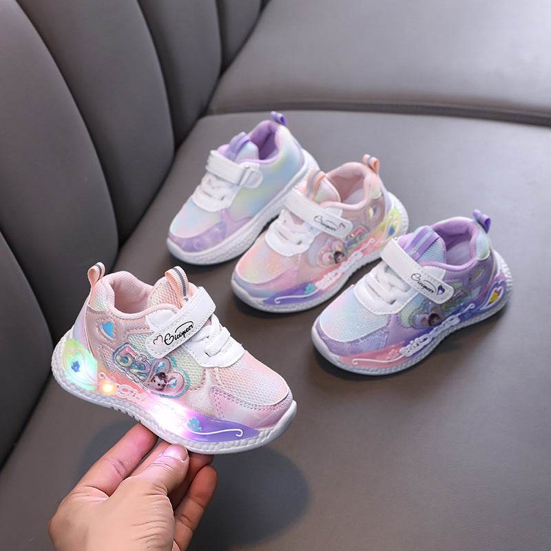 2023 New Breathable Girls LED Lighting Shoes Casual Sports Shoes - IRRAKIDS