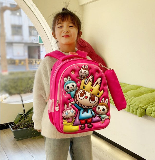 2025 Labubu Kids School Backpack – Korean Style Large-Capacity Student Bag for Boys & Girls, Kindergarten & Primary