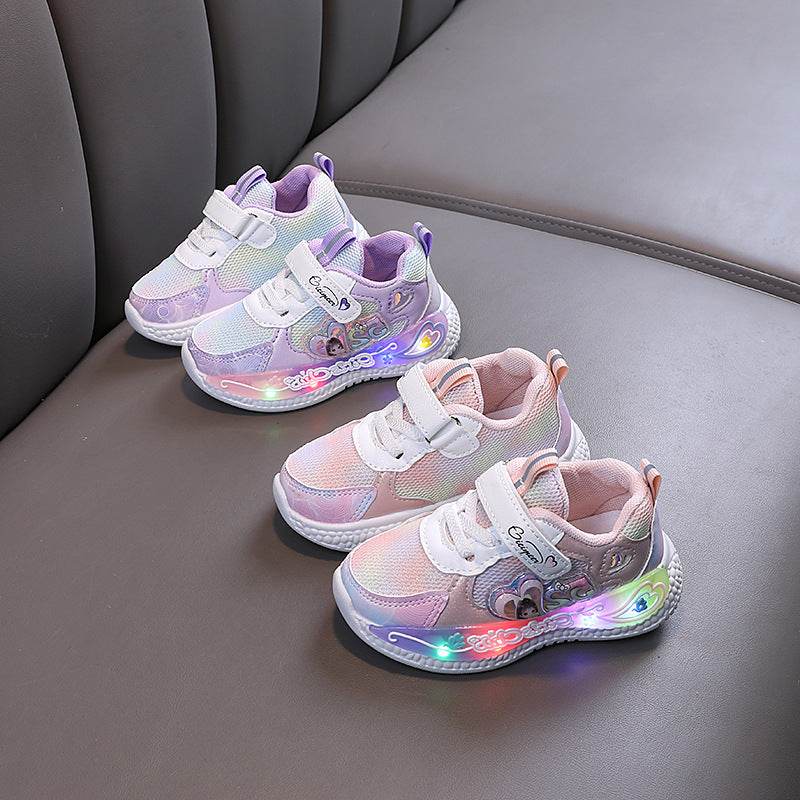 2023 New Breathable Girls LED Lighting Shoes Casual Sports Shoes - IRRAKIDS