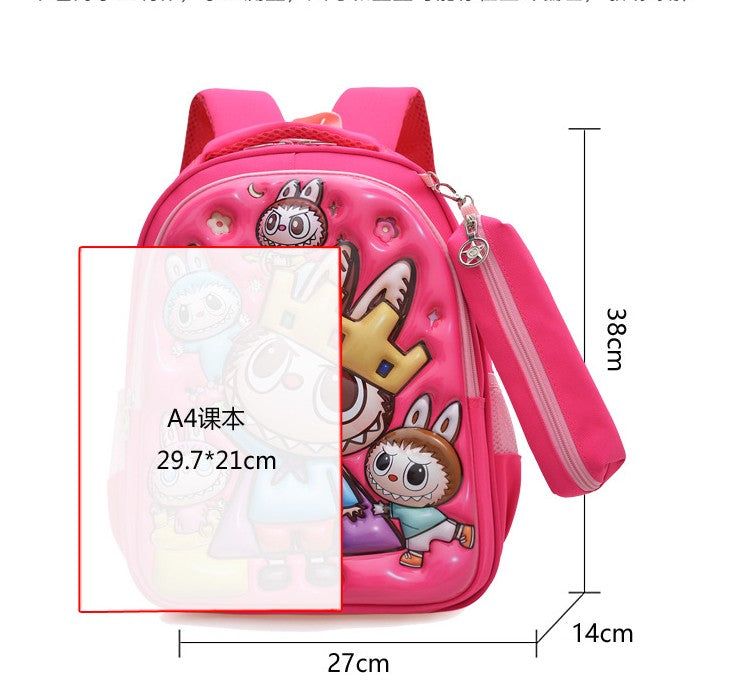 2025 Labubu Kids School Backpack – Korean Style Large-Capacity Student Bag for Boys & Girls, Kindergarten & Primary