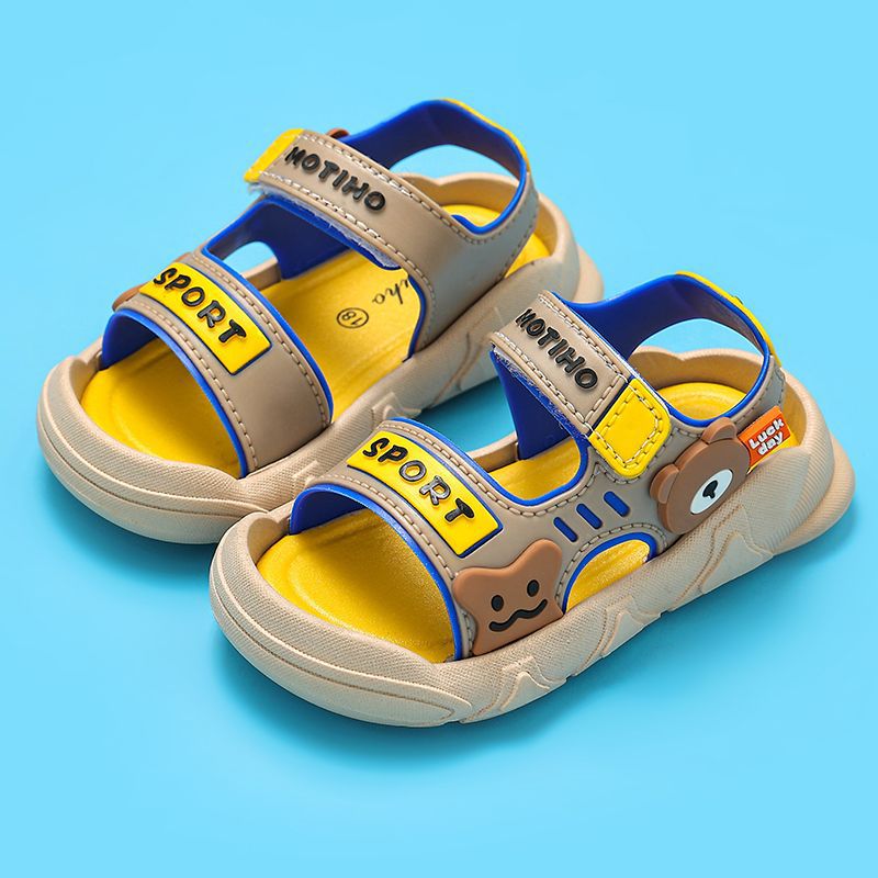 Sandales confortables pour enfants avec un joli motif de dessin animé, légères et adaptées à l'été.
