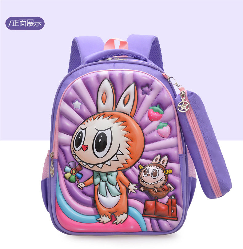 2025 Labubu Kids School Backpack – Korean Style Large-Capacity Student Bag for Boys & Girls, Kindergarten & Primary