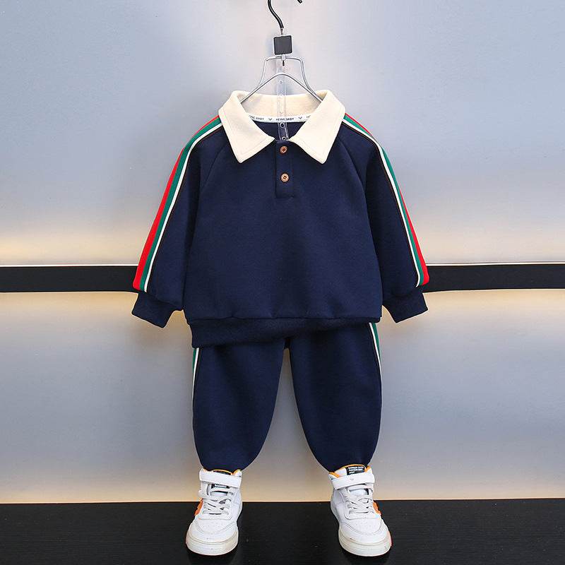 Boys 2 Piece Clothing Set - Polo Shirts and Sweatshirt for Winter and Spring Style - IRRAKIDS