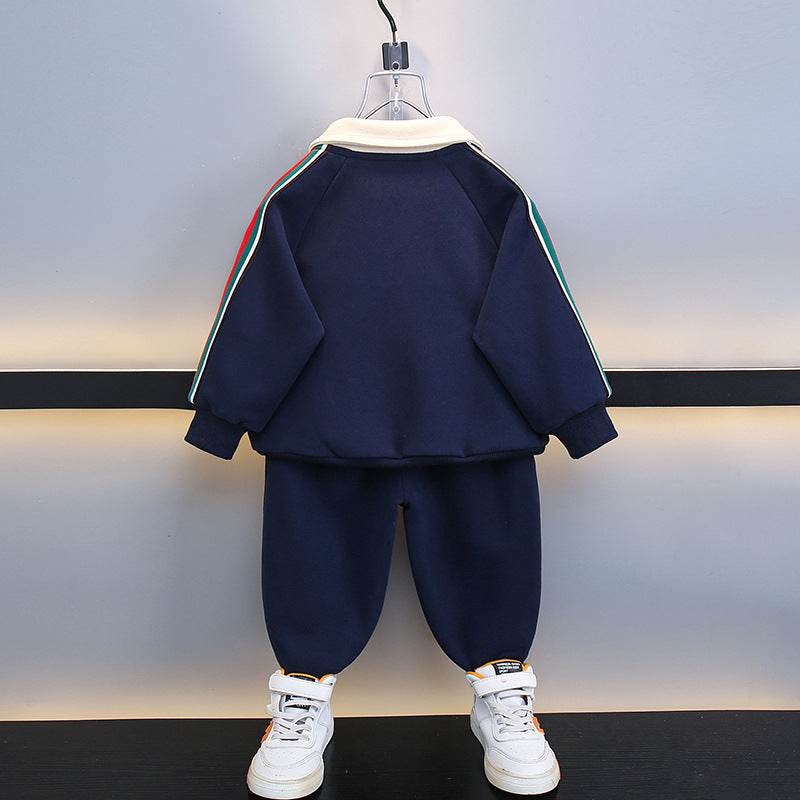 Boys 2 Piece Clothing Set - Polo Shirts and Sweatshirt for Winter and Spring Style - IRRAKIDS