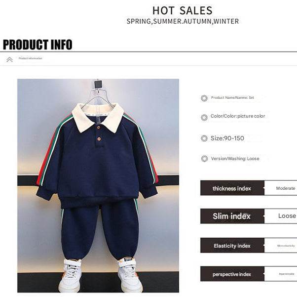 Boys 2 Piece Clothing Set - Polo Shirts and Sweatshirt for Winter and Spring Style - IRRAKIDS