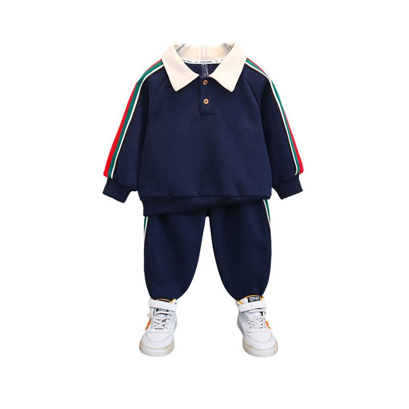 Boys 2 Piece Clothing Set - Polo Shirts and Sweatshirt for Winter and Spring Style - IRRAKIDS