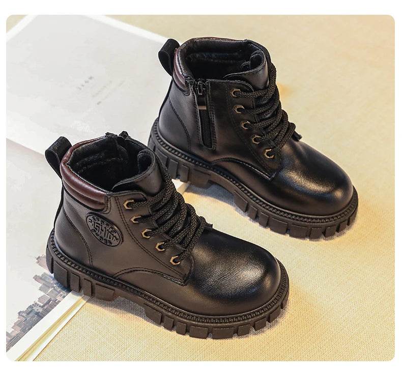 Ultimate Comfort and Durability: Khaki Kids' Low Tube Zipper Boots for Boys and Girls - IRRAKIDS