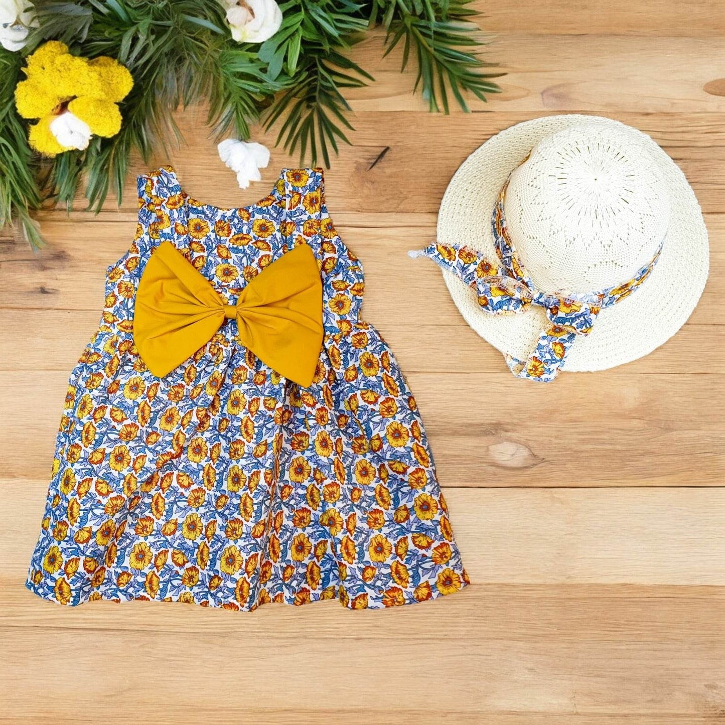 Summer Vacation Style Dress with Floral Print - IRRAKIDS
