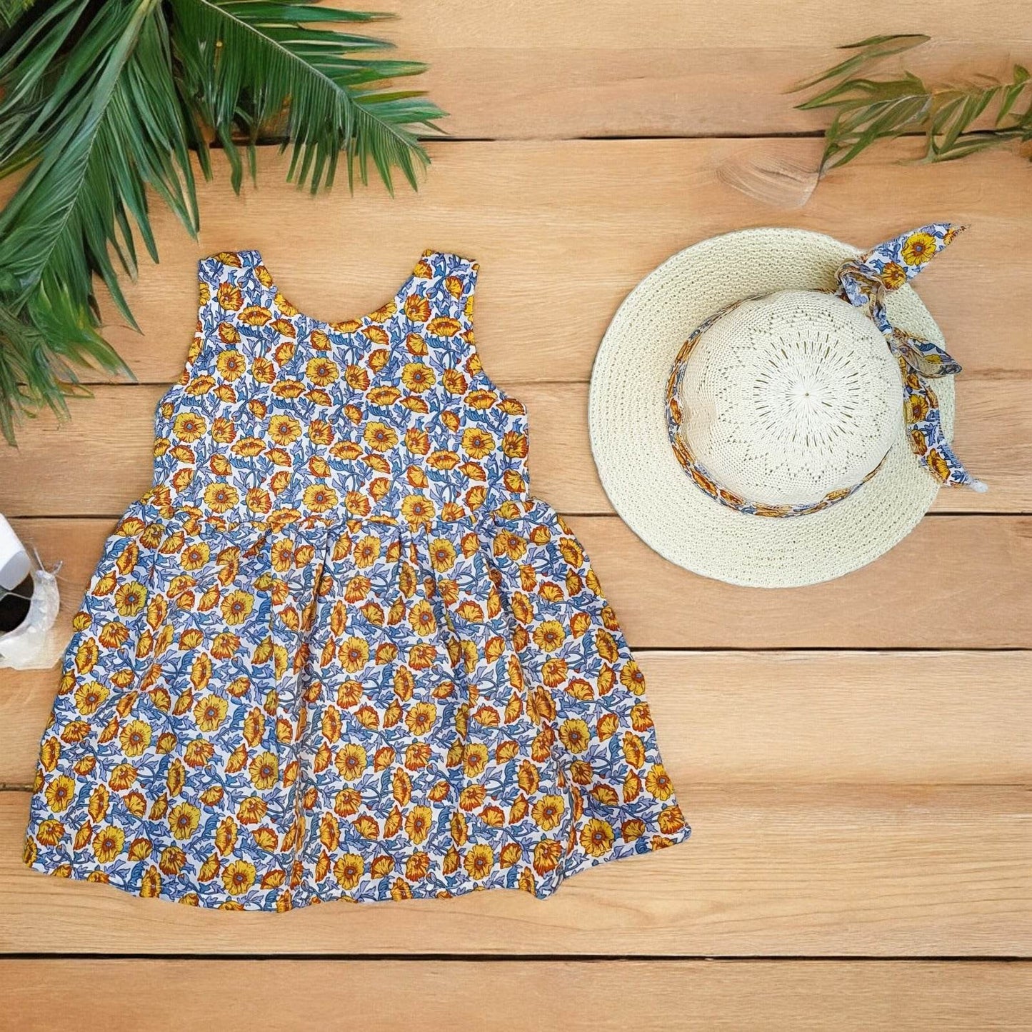 Summer Vacation Style Dress with Floral Print - IRRAKIDS