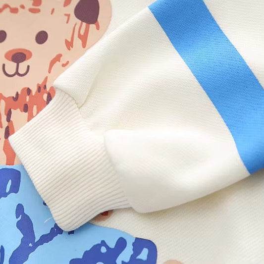 Stylish Kids Set (2 Pcs) - A Combination of Comfort and Style with Cute Cartoon Graphics! - IRRAKIDS