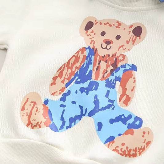 Stylish Kids Set (2 Pcs) - A Combination of Comfort and Style with Cute Cartoon Graphics! - IRRAKIDS