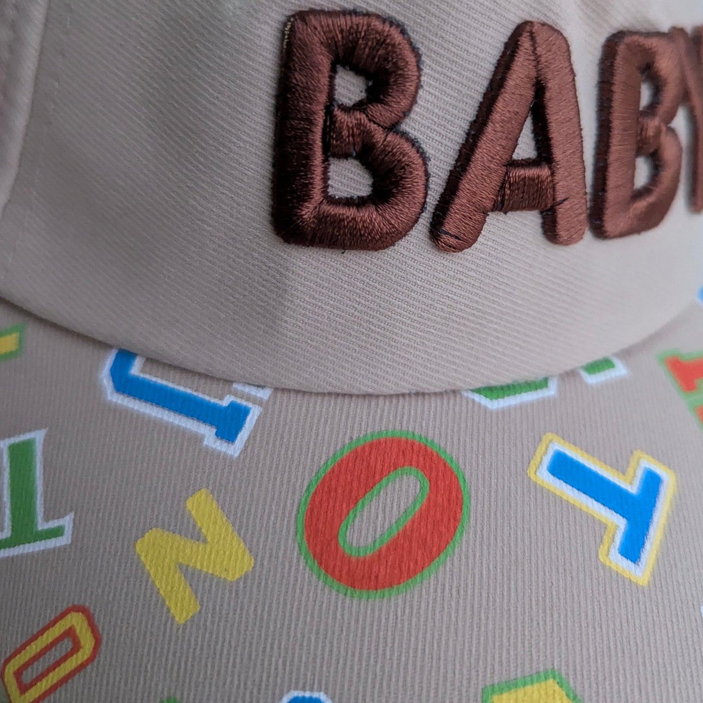 Boys’ “BABY” Cotton Summer Outfit Set with Matching Cap – Available in Blue & Beige