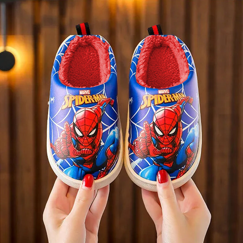 Chaussons imperméables Spider Superhero pour enfants, confortables et chauds : un style tendance pour les petits héros !"