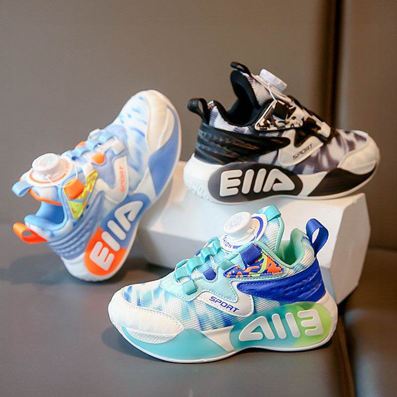 ED Light-Up Kids Sneakers with Slip-On Rotary Buckle – Comfortable, Durable, Non-Slip All-Season Shoes for Boys & Girls - IRRAKIDS