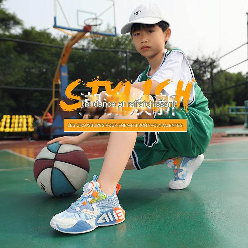 ED Light-Up Kids Sneakers with Slip-On Rotary Buckle – Comfortable, Durable, Non-Slip All-Season Shoes for Boys & Girls - IRRAKIDS