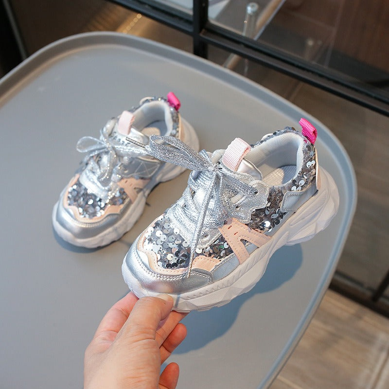 Nouvelles baskets pour filles 2025, jolies chaussures de course, chaussures de princesse, semelle souple antidérapante.