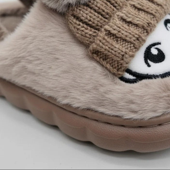 "Warm Cartoon Winter Slippers for Kids - Comfort and Fun in Every Step!"