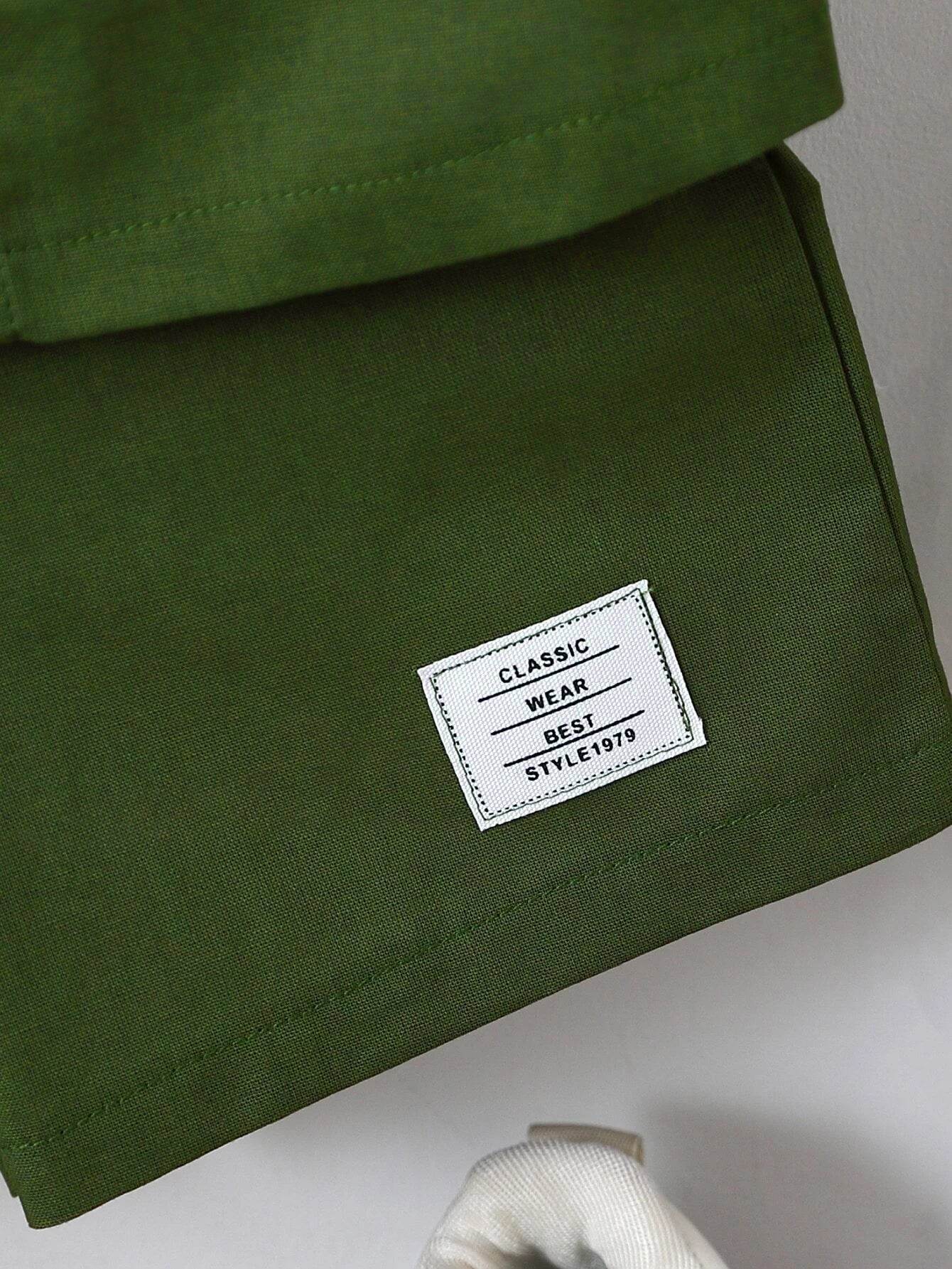 Summer Vibes: Linen Casual Cool 2pcs Set with Badge Letter Print - IRRAKIDS