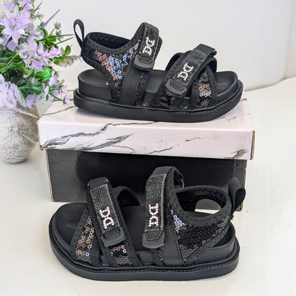 Sparkly Girls’ Summer Sandals – Comfy, Stylish & Easy Velcro Closure