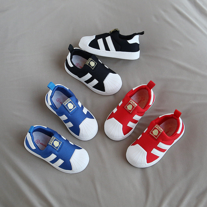 Baskets Xiaoliubao pour tout-petits – Chaussures à coque anti-collision pour garçons et filles