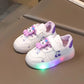 Sparkle Stride: Girl's LED Light Up Skate Shoes - Illuminated Comfort for Outdoor Fun