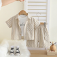 ✨ Ensemble 3 pièces tendance pour garçon – Style décontracté à rayures