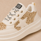 Girls Glitter Star Sneakers – Fashion Casual Shoes with Thick Sole & All-Day Comfort