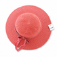 Girls' colorful summer dress with a stylish hat and a large bow tie