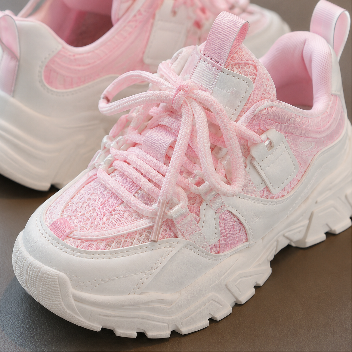 Girls' Fashion Chunky Sneakers – Sparkle Casual Sports Shoes | Lightweight & Comfortable