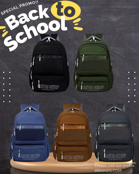 Sac d'école tendance et léger, grande capacité, imperméable, pour étudiants
