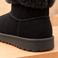 Girls Winter Boots Kids Warm Faux Fur Ankle Boots Soft Suede Non-Slip Sole Cute Casual Shoes for Children
