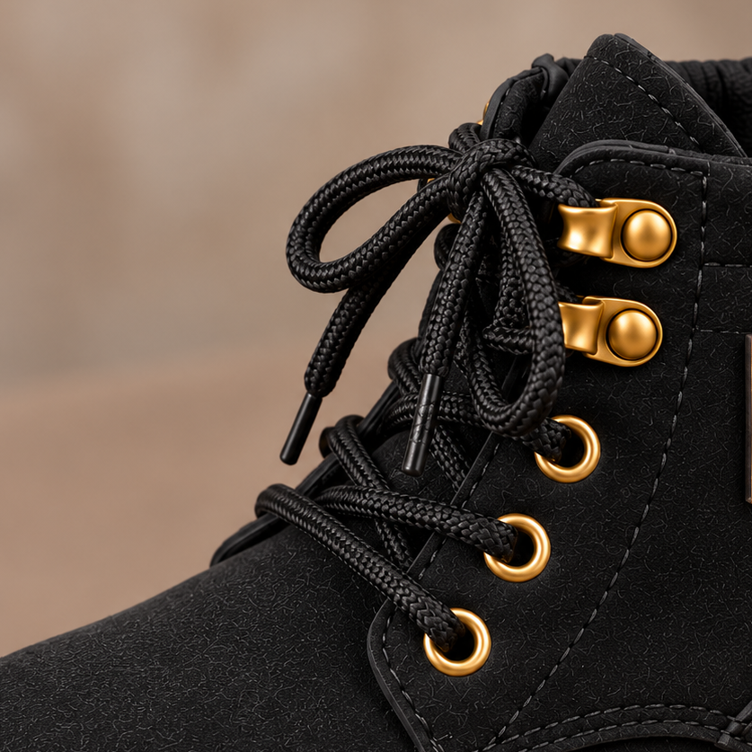 Bottines classiques à lacets pour enfant avec finition effet daim, cols rembourrés et semelles crantées à fort profil –pour les tenues de tous les jours et les sorties spéciales