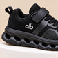 Kids’ Sporty Mesh Sneakers with Sculpted Cutout Soles, Classic Panel Details and Everyday Casual Style in Black, Grey and Navy Blue