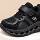 Kids’ Sporty Mesh Sneakers with Sculpted Cutout Soles, Classic Panel Details and Everyday Casual Style in Black, Grey and Navy Blue