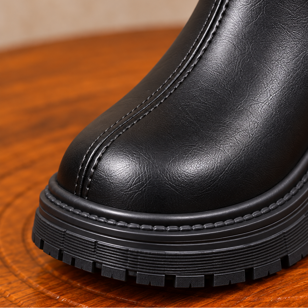 Bottines élégantes pour fille à semelles crantées épaisses – Une touche stylée pour les tenues du quotidien et les grandes occasions
