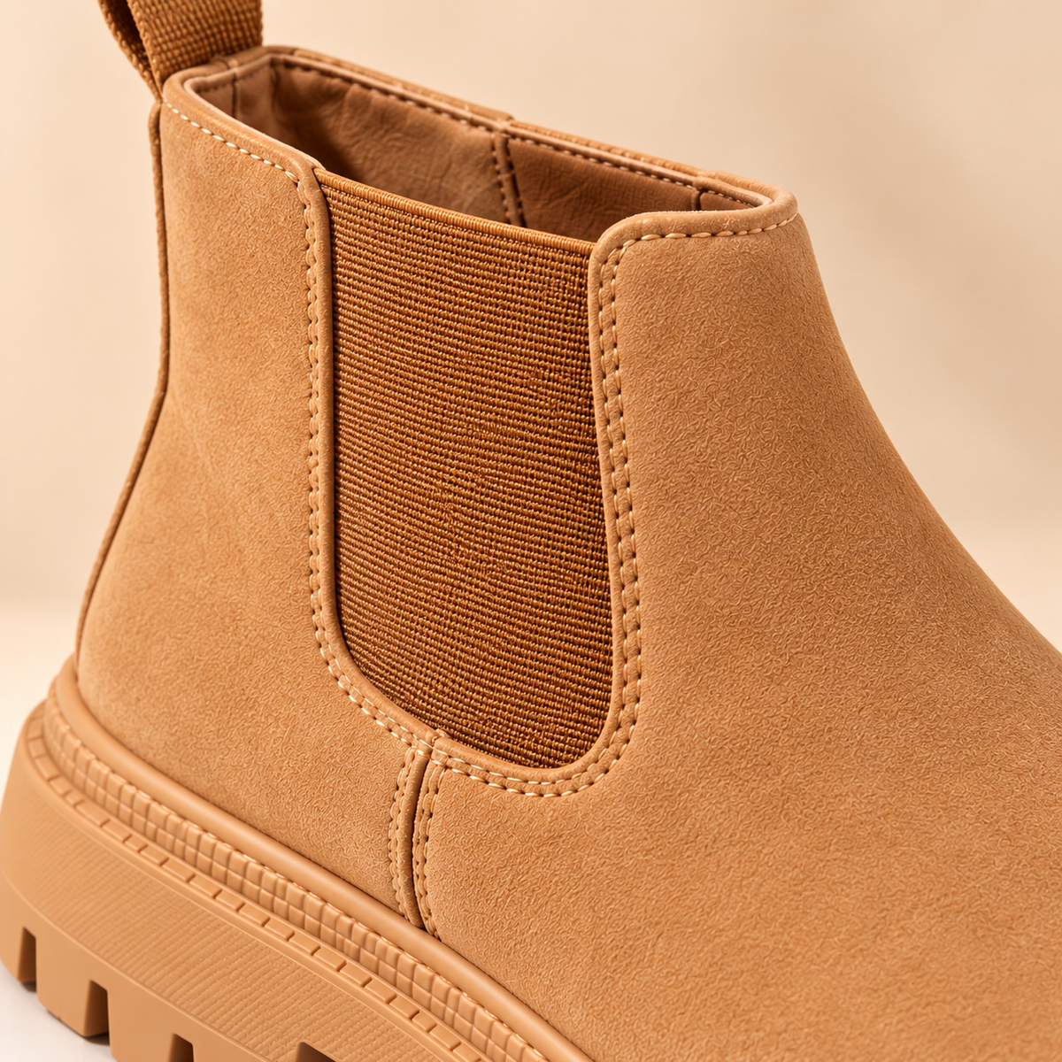 Kids’ Stylish Chelsea Ankle Boots with Elastic Side Panels, Rounded Toes and Chunky Treaded Sole